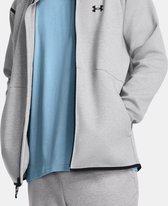Men's UA Unstoppable Fleece Full-Zip-Mod Gray--Black Size : XL