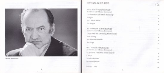 Portret van Nikolaus Harnoncourt.