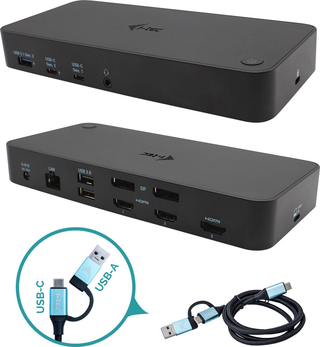 I-tec 4K Triple Monitor Docking Station 100W