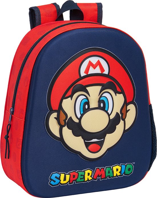 Super Mario Rugzak, 3D Happy – 33 x 27 x 10 cm