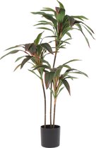 Kunst kamerplant Dracena Roodrand | 90cm - Namaak kamerplant Dracena - Kunstplanten voor binnen - Kunstplant Dracena Roodrand