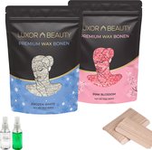 Luxor Beauty Wax Bonen - Ontharingswax - Harskorrels - Hypoallergeen - 1KG - Wax Parels - Inclusief 30 Spatels + Pre & Afterspray