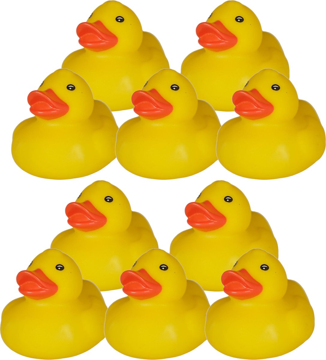 Rubber badeendje - 10x - Classic geel - badkamer fun artikelen - size 5 cm - kunststof - speelgoed eendjes