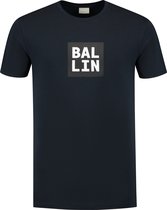 Ballin Amsterdam - Heren Regular fit T-shirts Crewneck SS - Navy - Maat XXL