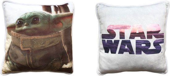 Star Wars: The Mandalorian - Grogu Mochi Mochi Double Sided Square Cushion 40cm