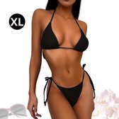 Livano Bikini Dames - Meisjes Bikini - Badpak - Push Up - Vrouwen Badkleding - Zwemmen - Sexy Set - Top & Broekje - Zwart - Maat XL