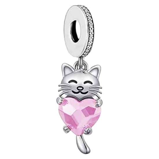 Foto: Fler 925 sterling zilver bedels knuffelbaar monstertje kristal armbandbedel voor populaire bedel armbanden standaard 3mm bedels kerstcadeau sinterklaas kado valentijnsdag cadeau