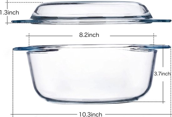 Magnetronservies, vershouddozen met deksel, 3 l magnetronkom, voorraaddozen kom, bruikbaar als voorraaddoos, geschikt voor stoompan, koeling
