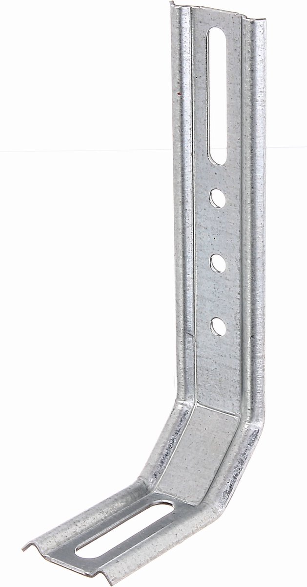 Alberts 866358 stelhoek | twee maal 45°-hoek, ingeperst, met sleufgat | sendzimir verzinkt | 50 x 30 x 120 mm | set van 25
