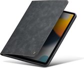 CaseMania Bookcase hoesje adapté à iPad Air 13 pouces (M2) - Zwart uni - Simili cuir