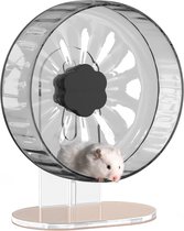 Loopfiets hamster wiel 26 cm stil speelgoed transparant antislip loopschijf voor Totoro Mouse eekhoorntje chinchilla's klein dier (zwart)