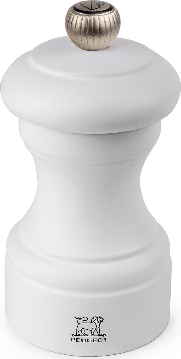 Peugeot Bistro Pepermolen 10 cm - Mat Wit - Beukenhout