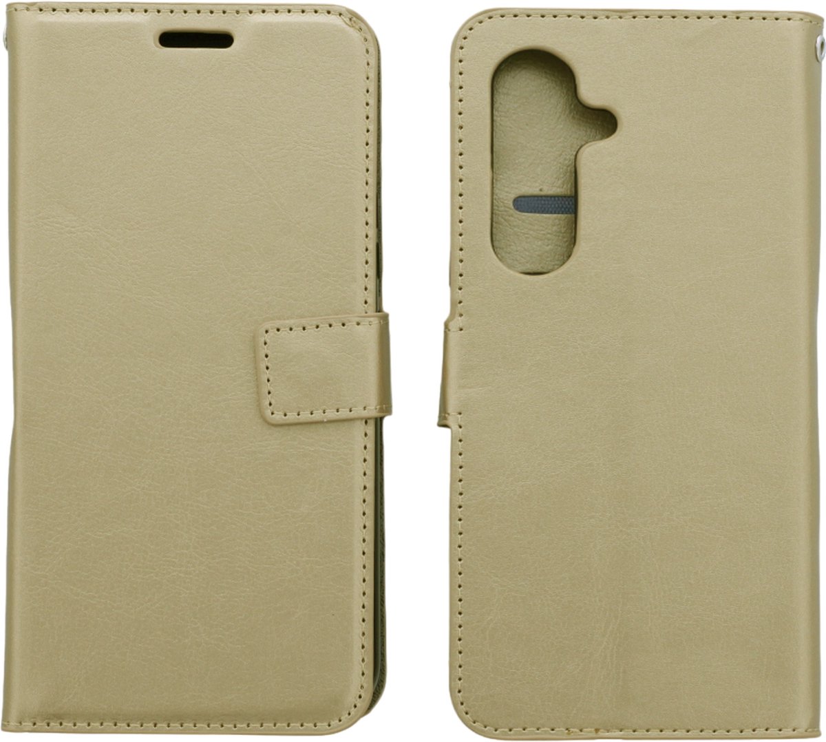 Bookcase Geschikt voor: Samsung Galaxy S21 FE - Goud - portemonnee hoesje