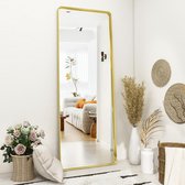 Diepe lijst, staande spiegel, 163 x 53 cm, luxe ronde hoeken