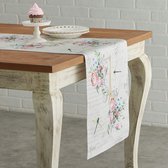 Chemin De Table En Lin Imprimé Marbre Doré | 33x183 Cm | Déco De Table Moderne Pour Mariage, Fêtes Et Quotidien