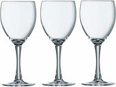 6x Stuks wijnglazen transparant 190 ml - Wijnglas voor rode of witte wijn op voet
