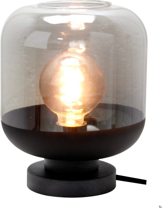 Chericoni Specchio Opaco Tafellamp - 1 lichts - Ø21 cm - Corrund Black, Glas, Zwart - Glas, IJzer, Metaal - Italiaans Ontwerp - Nederlandse Fabrikant
