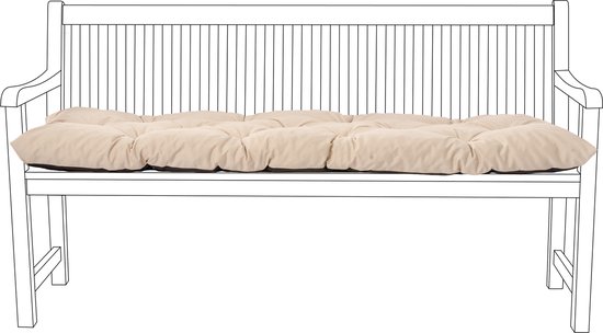 Tuinbankkussen 2-zitter – getuft – waterbestendig