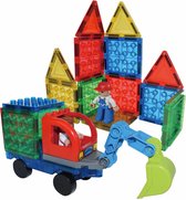 MaroGear © Auto voor Magnetisch speelgoed - Auto + Magnetische figuurtjes + Magnetische tegels - Uitbreidingsset met 26 onderdelen
