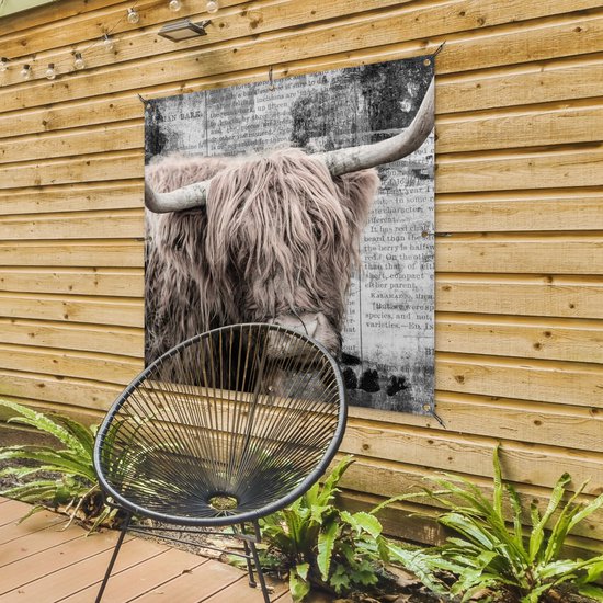 Tissu de jardin Highlander écossais - Journal - Rétro - 100x100 cm