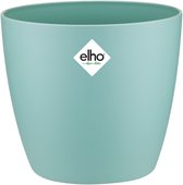 Elho Brussels Rond 16 - Bloempot voor Binnen - 100% Gerecycled Plastic - Ø 16.0 x H 14.7 cm - Mint