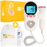 SleepyKids® Doppler - Baby hartje monitor - Zwangerschap cadeau - Babyshower - Hartslag baby - 250 ML Ultrasound gel - Luisteren - Inclusief batterijen & opbergzakje