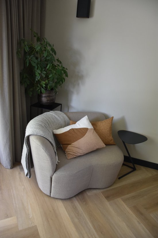 Zuil - 70 cm - metaal - mat zwart - sokkel - plantentafel