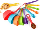 Maatbeker & Maatlepel Set - Meetlepels Maatcups - 12-Delige - Measuring Cups Spoons - Measuring Spoons - Kunststof ml - Vloeibare en Massieve Ingrediënten Gebruiksvoorwerp