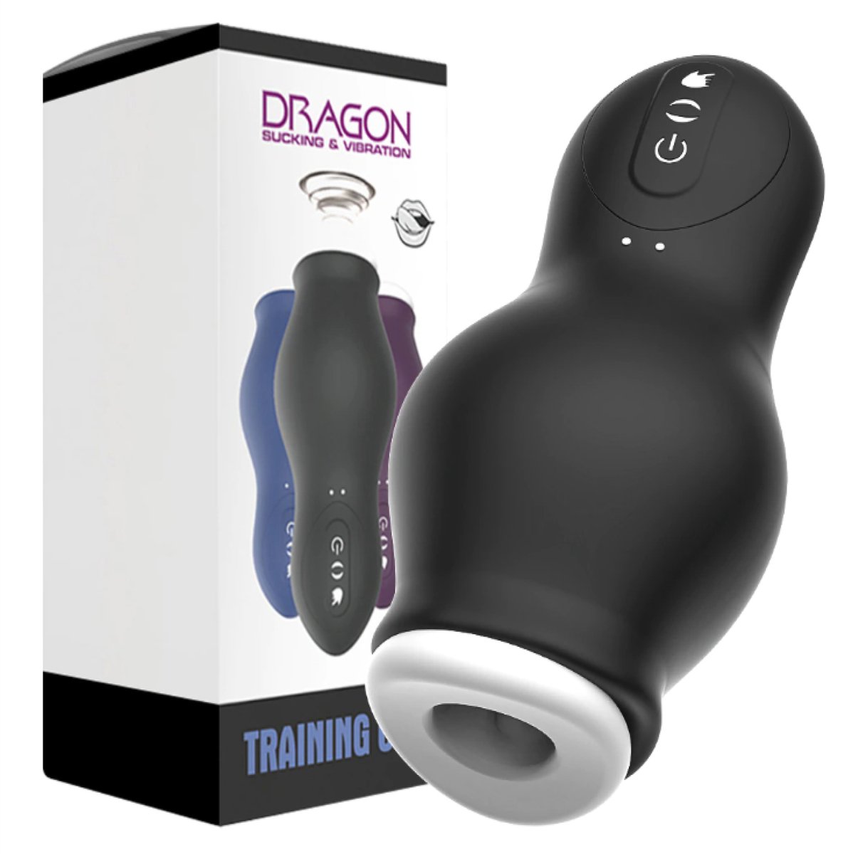 Goedkoopste AnnaToys Dragon Zwart – Automatische Masturbator voor Mannen – Realistisch Orale & Vaginale Zuigkracht – Penis Vibrator met Verstelbare Snelheden – Oplaadbaar & Discreet – Seksspeeltje voor Mannen