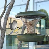 vogelvoederhuisje Davos SMART BIRDS. Voer vogels - geen knaagdieren! Robuust + betrouwbaar op te hangen. Herbruikbaar. 2 voederkamers. Gemaakt in de EU. Lichtblauw