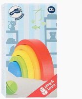 Houten regenboog bouwblokken - Hout speelgoed vanaf 1 jaar