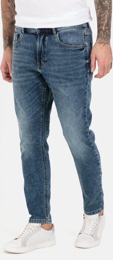 camel active Tapered Fit fleXXXactive® Sweat Jeans - Maat menswear-34/32 - Indigo blauw