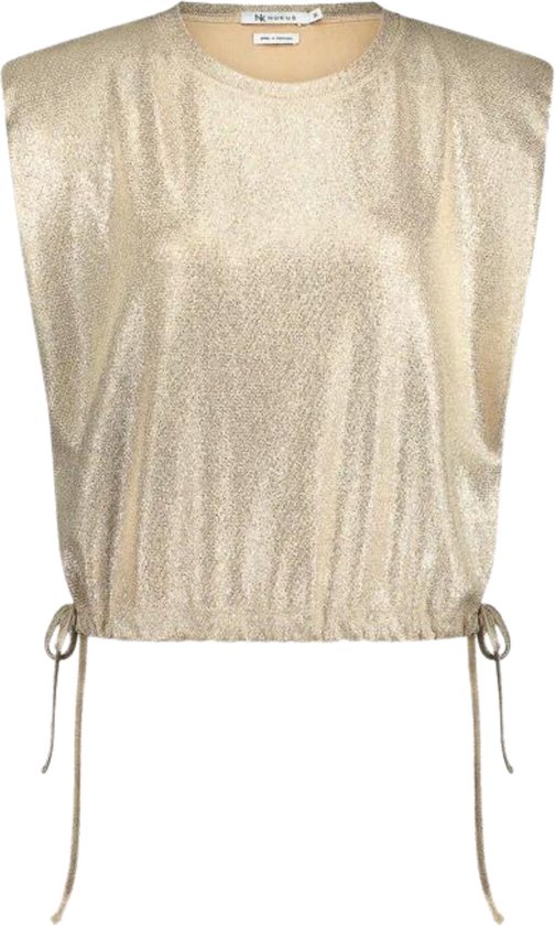 NUKUS Babette Top Tops & T-shirts Dames - Shirt - Goud - Maat XL