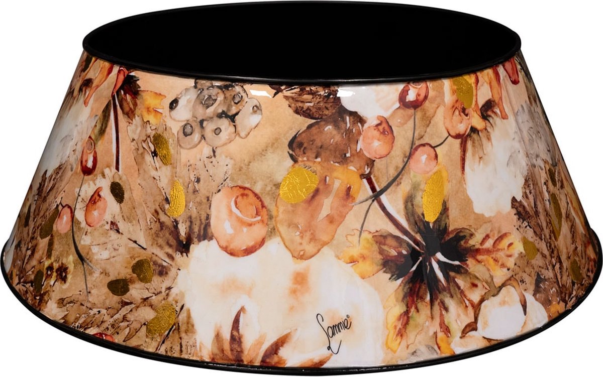 TS Collection - Kerstboomring Cotton cream - 57x16 - Metaal & Epoxy - Exclusieve woonitems voor binnen - Handgemaakt - Unieke print - Designed by Lammie