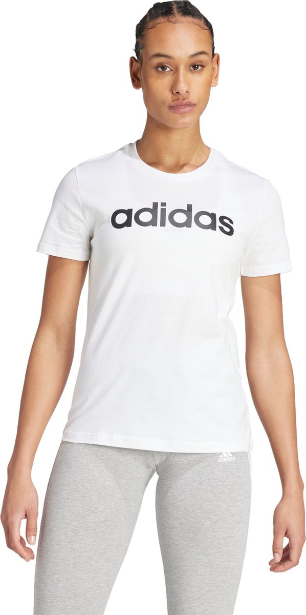 adidas Sportswear LOUNGEWEAR Essentials Slim Logo T-shirt Dames Wit