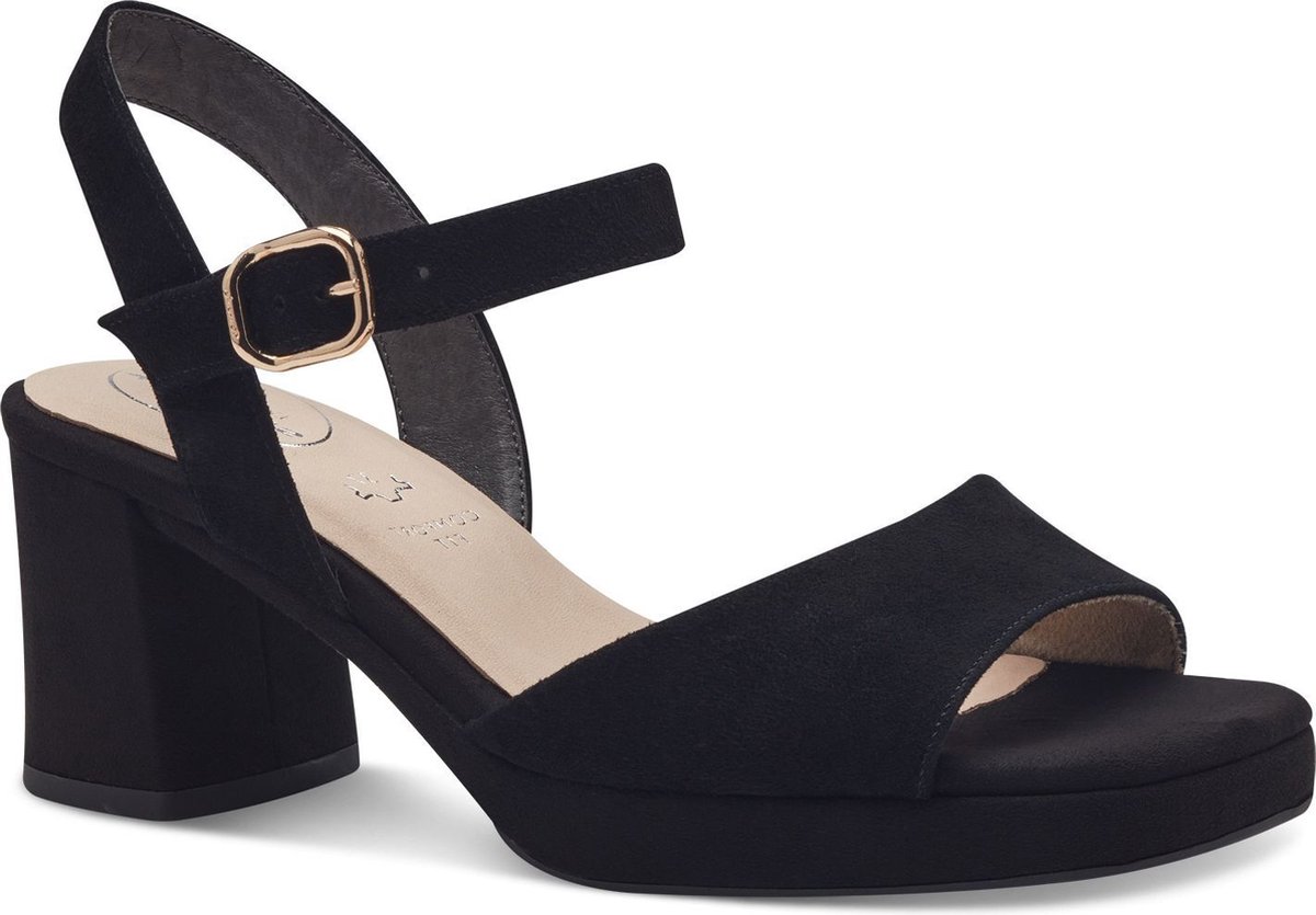 Tamaris Comfort Essentials Dames Sandalen - ZWART SUEDE