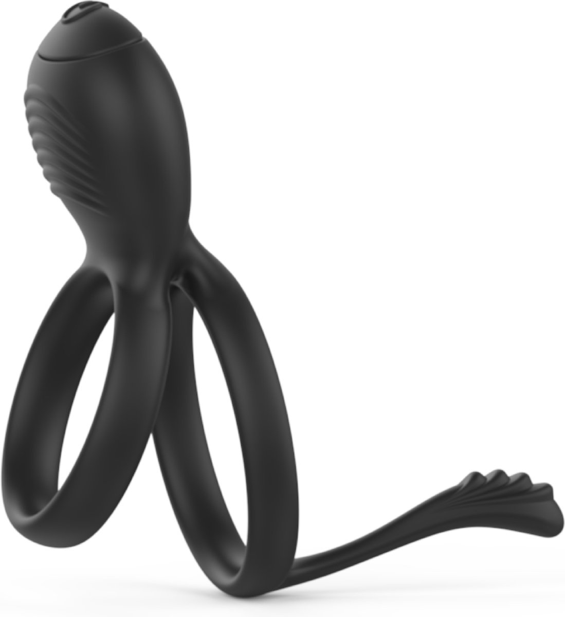 Goedkoopste Vibrerende dubbele cockring - Zwart