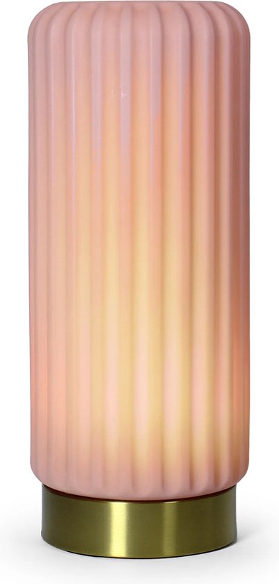 Atelier Pierre - Lampe de table - Lampe d'ambiance Dentelles 29 Fraise - or - rechargeable - dimmable