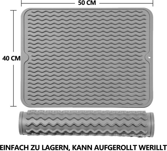 Brabantia SinkSide Silicone afdruipmat - Dark Grey