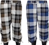 MaxMen - 2-Pack - Pantalons Courts Homme - Pantalons Courts Homme avec Poches - Bermuda Homme - Katoen - Longueur 3 Quarts - 1 x Marron & 1 x Blauw - Taille XL