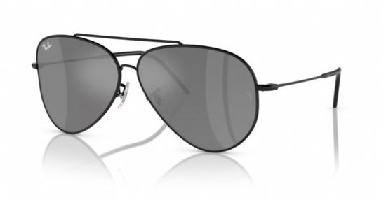 Ray-Ban Aviator Reverse Black/ Grey Mirror Silver Maat: Large (62) - Zonnebril - - ORB0101S-002/GS
