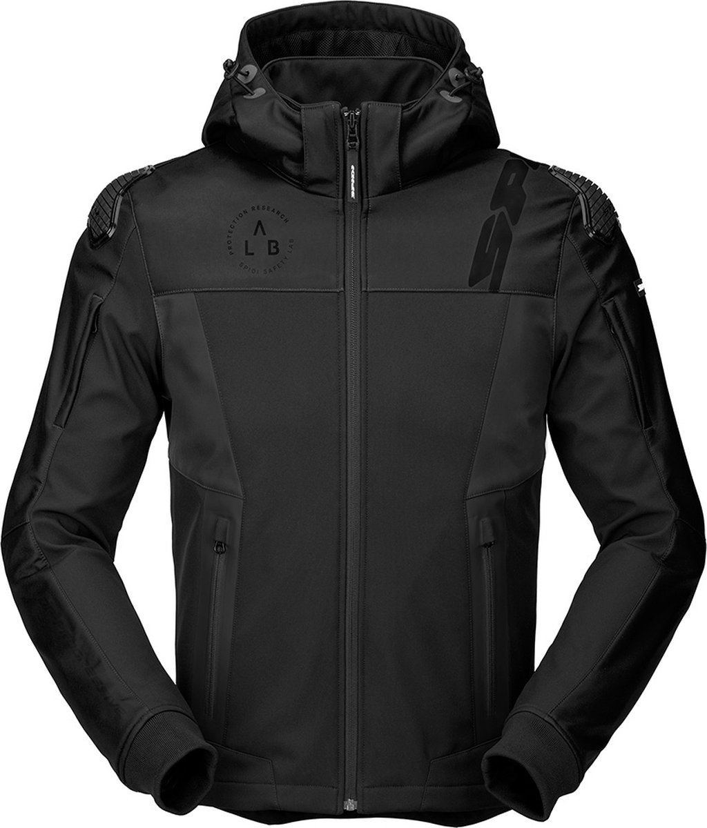 Spidi Hoodie Warrior Zwart - Jas
