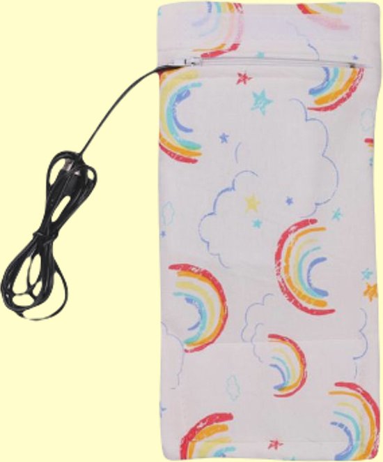 Allernieuwste USB Baby Fles Warmer model Zon en Wolken - Heater - Reisaccessoire - Draagbaar - Klittenband - Kleur van Allernieuwste — afbeelding 2