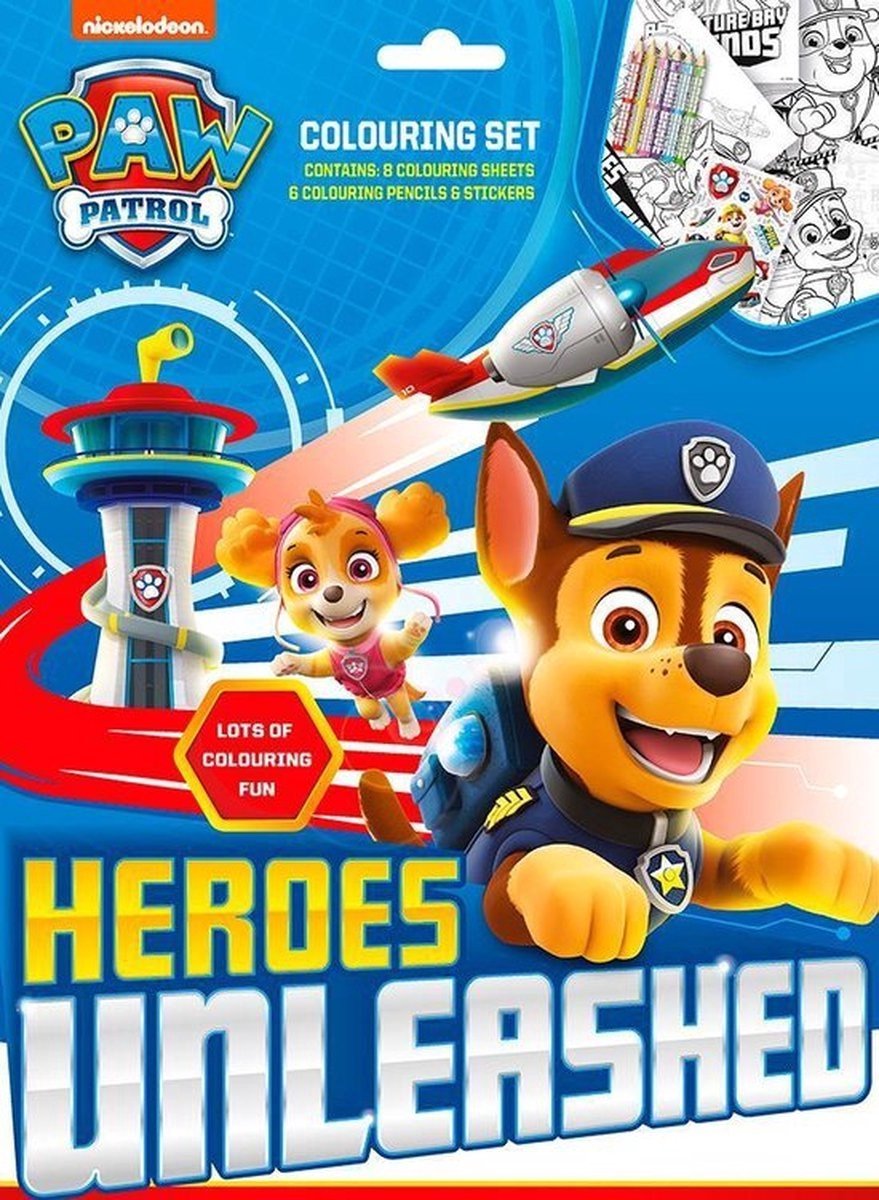 Goedkoopste Nickelodeon Paw Patrol - Kinder Kleurboek met 6 Potloden en Stickers - 3 Jaar