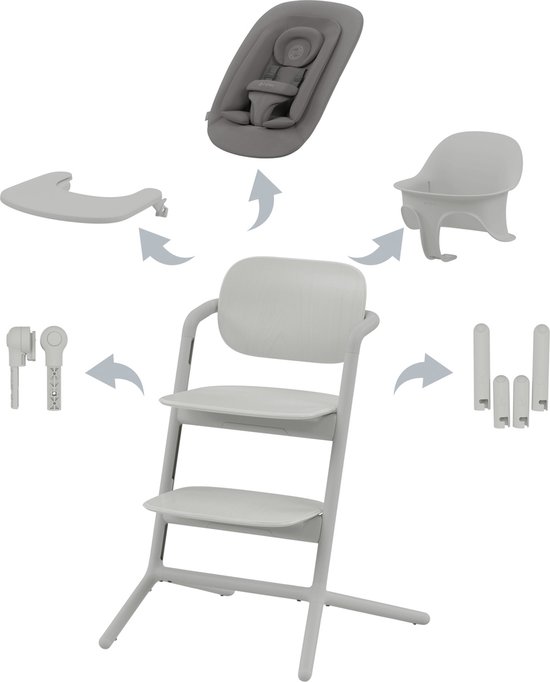 Cybex Lemo - Kinderstoel - 4 in 1 Set - Suede Grey
