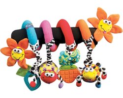 Playgro Boxspiraal Amazing Garden Twirly Whirly - Kinderwagen Speeltje - Speelgoed baby - Baby speelgoed - Activiteitenspiraal baby speelgoed 6 maanden -baby speelgoed 1 jaar - Baby kinderwagen