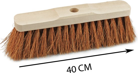 Sorex Bezem binnen - kokos - 40 cm - steel 140 cm - zachte bezem - kamerveger van Sorex — afbeelding 2