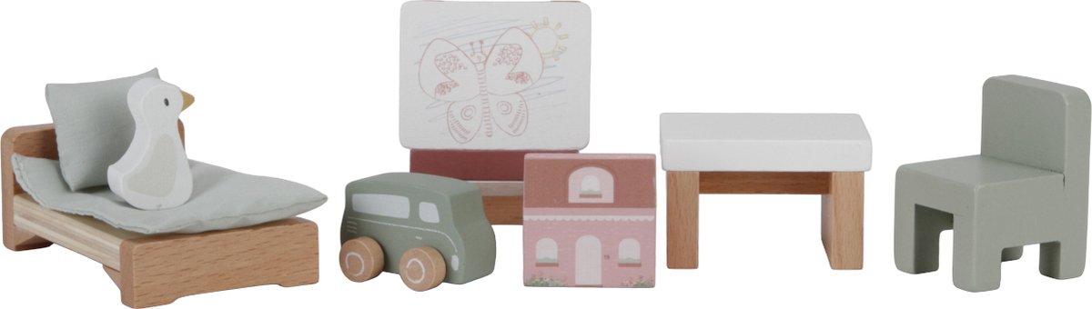 Little Dutch - Aanvulset Poppenhuis - Kinderkamer FSC — afbeelding 7