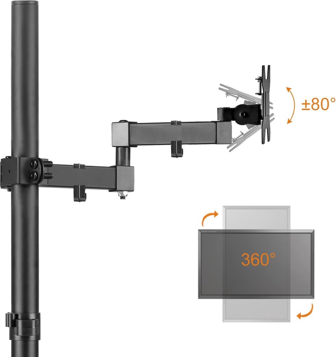 Bracwiser Individuele volledig instelbare stahoogte monitorarm Bracwiser Individuele volledig instelbare stahoogte monitorarm