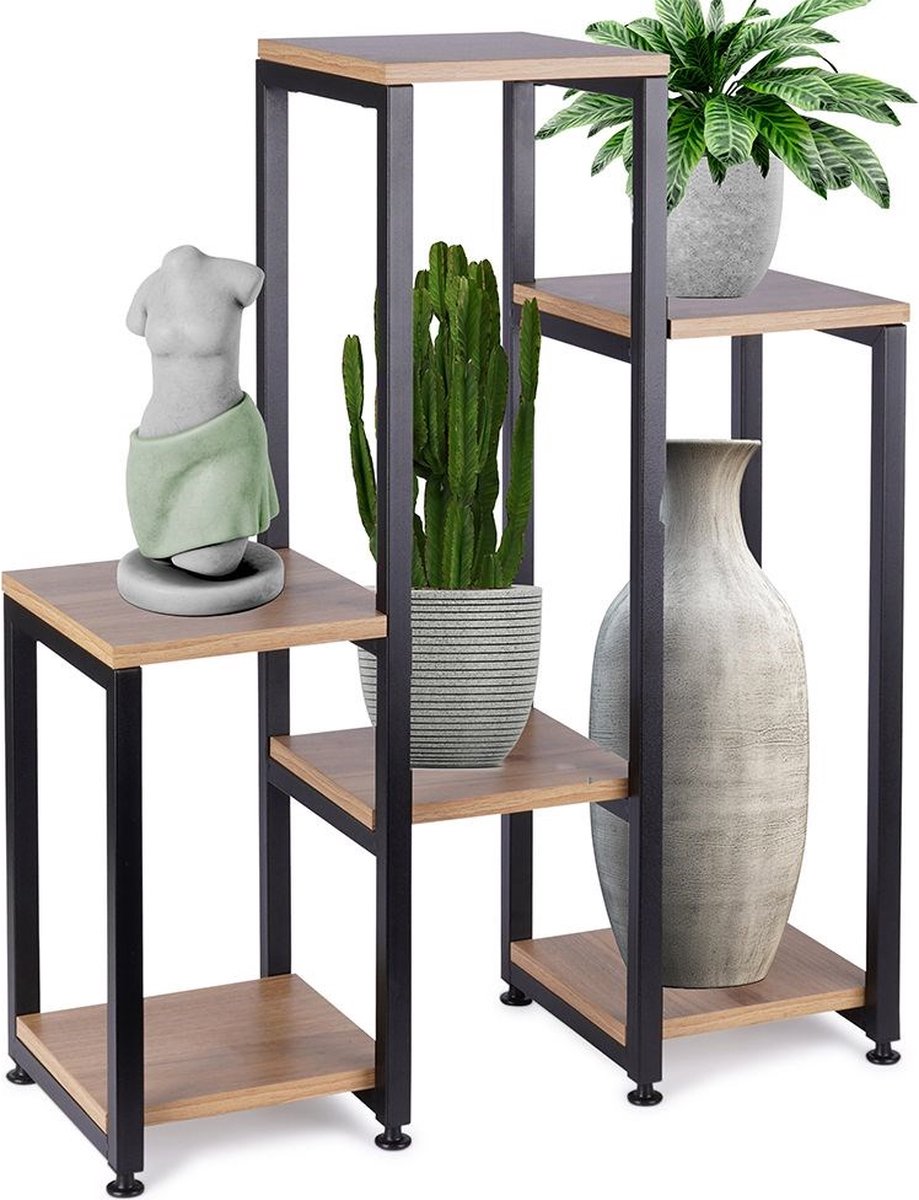 Plantenstandaard Metaal 6-Niveaus 80 cm - Plantenrek voor Bloempotten